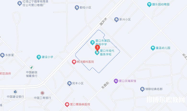 營口市現(xiàn)代服務(wù)學(xué)校地址，乘車路線